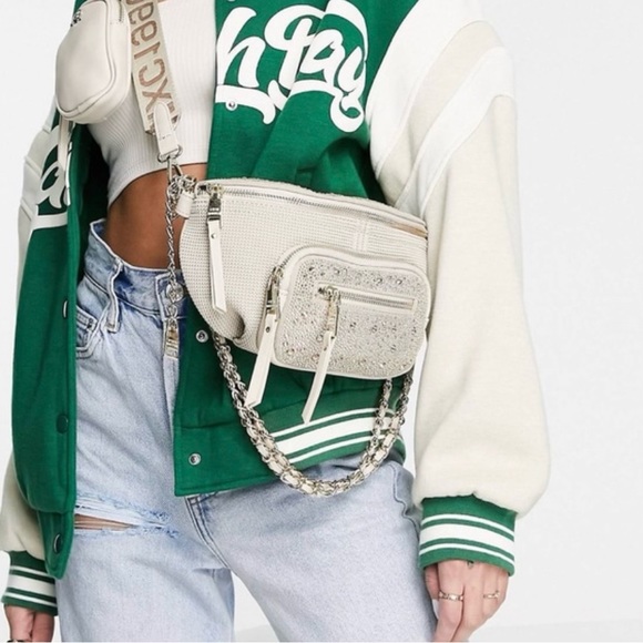 🆕{Steve Madden} Bmaxima Multi Crystals Cross Body Sling Bag - Picture 2 of 12